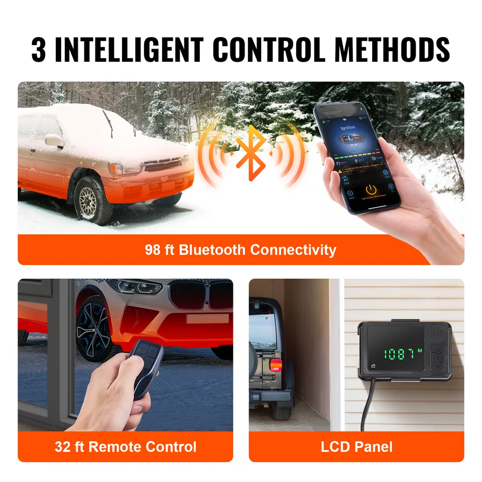 Air Heater 12V 2KW Bluetooth App LCD Display For Car Bus RV Indoors view 3