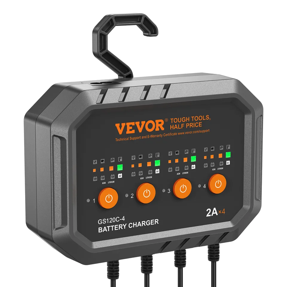 VEVOR Smart Battery Charger, 8-Amp, Li FePO4 Lead-Acid Car Battery Charger, Fully-Automatic Charger Maintainer Desulfator For Boat view 3