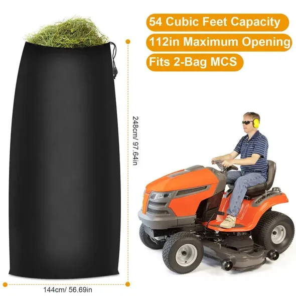 Lawn Tractor Leaf Bag 54 Cubic Feet Standard Garden Waste Bag With 112in Opening view 2