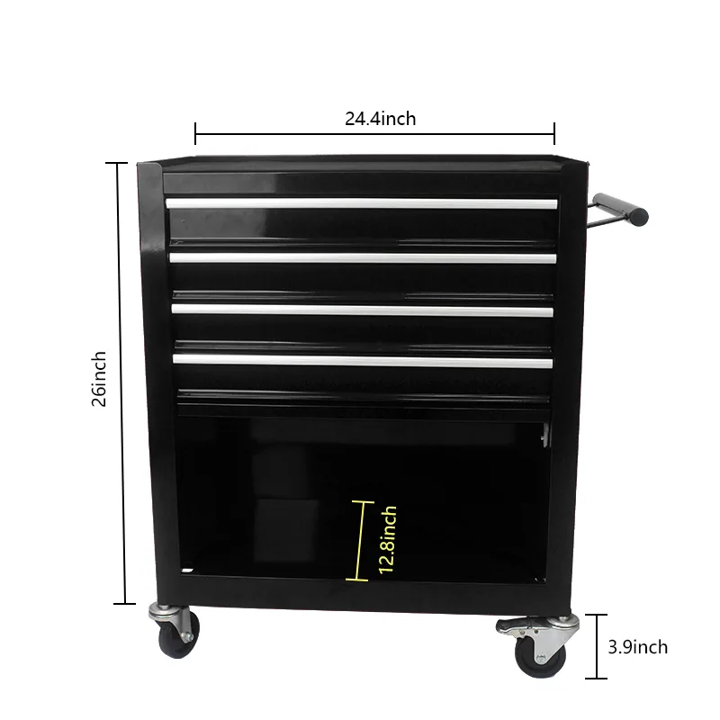 Metal Wheelie Tool Cart view 4