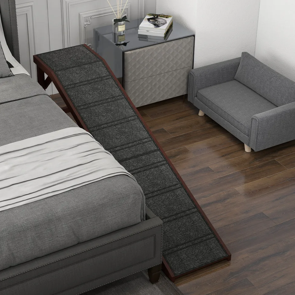 Pet Ramp For Dogs With Non-slip Carpet And Top Platform view 2