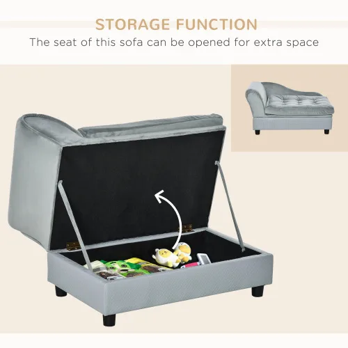 Luxury Small Dog Bed With Hidden Storage view 2