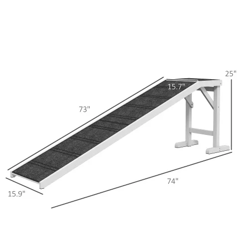 Ramp For Dog Bed, Pet Ramp For Dog With Non-slip Carpet And Top Platform view 4