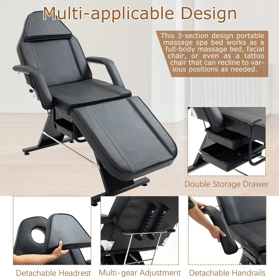 Metal Massage Salon Tattoo Chair view 4