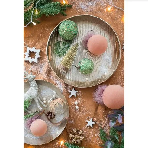D3 Christmas Ball Ornaments, Glass Decorative Hanging Ball Christmas Tree Ornaments For Holiday Party Decorations, Set Of 12 view 3