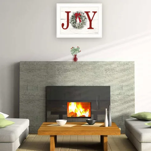 Christmas Joy By Lori Deiter, Ready To Hang Framed Print, White Frame view 2