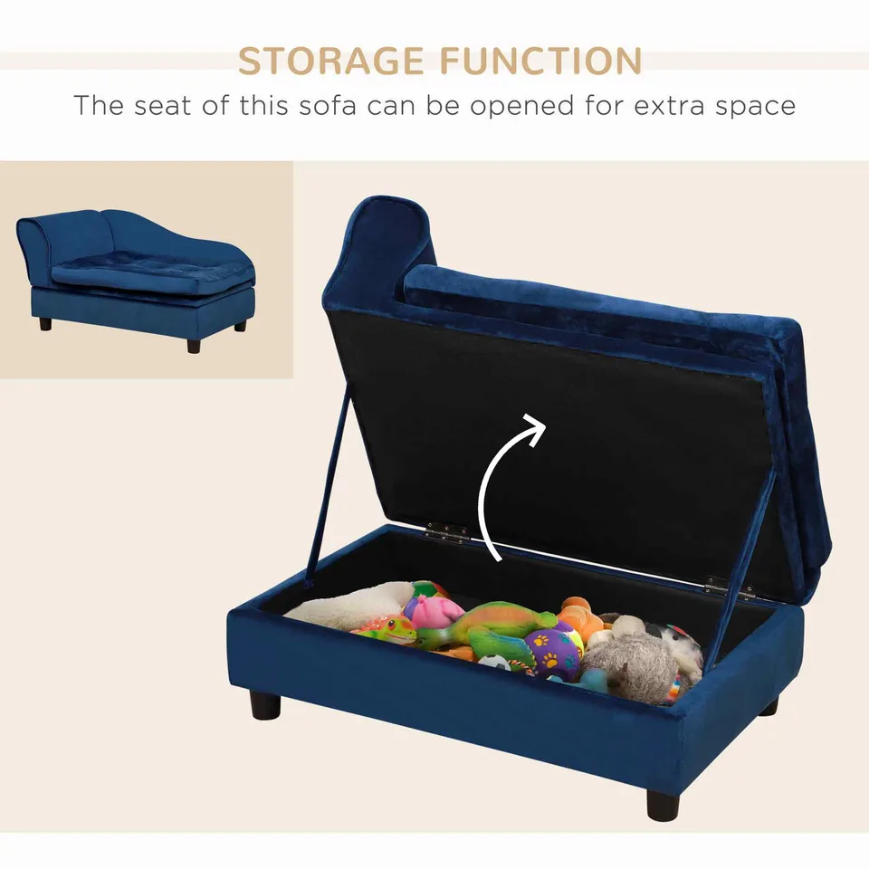 Luxury Small Dog Bed With Hidden Storage view 4