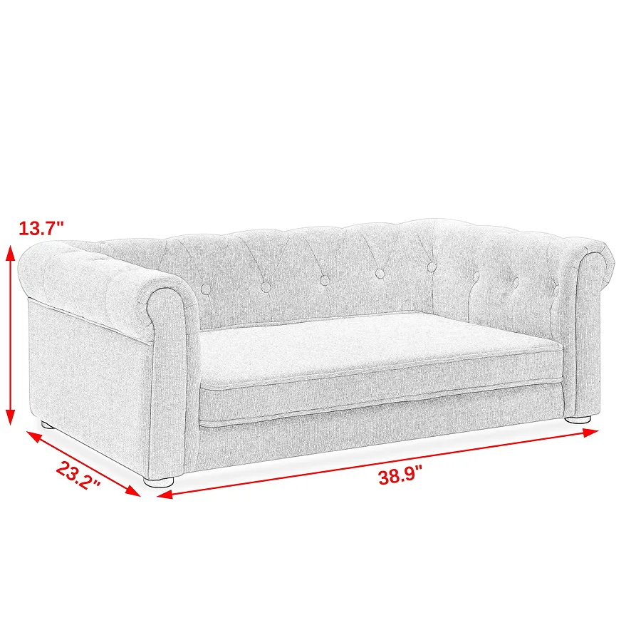 Elegant Rectangular Pet Bed Suitable For Medium And Large Dogs view 3