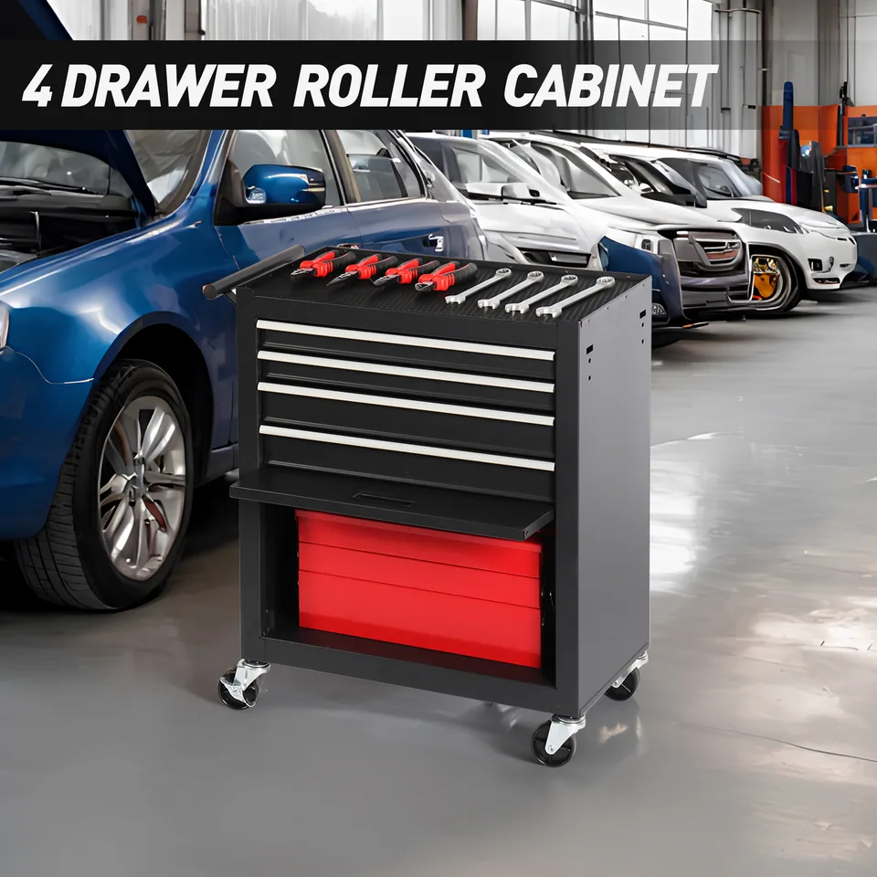 4-drawer Rolling Toolbox With 4-wheel Toolbox With Drawers view 4