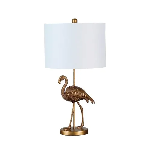 Matte Gold Flamingo Resin Table Lamp view 4