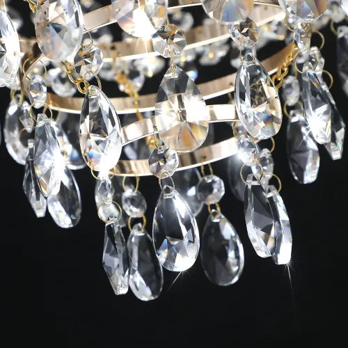 Golden Crystal Chandelier, Large Modern Luxury Chandelier, Suitable For Living Room, Dining Room, Bedroom, Hallway - No Bulb Unusable Platform - Temu view 2