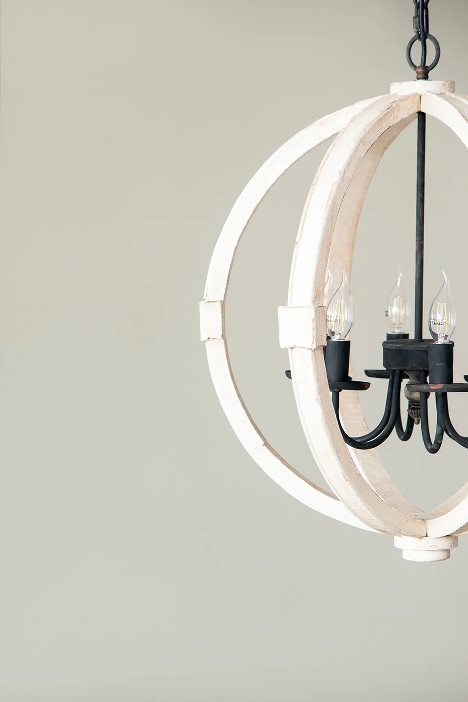 6 - Light Wood Chandelier With Adjustable Chain For Kitchen, Dining Hall Entrance, Bulb Not Included view 2