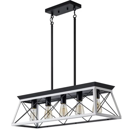 5 Lamps Farmhouse Chandelier Dining Room White - No Bulbs Unavailable Platform- Temu view 4