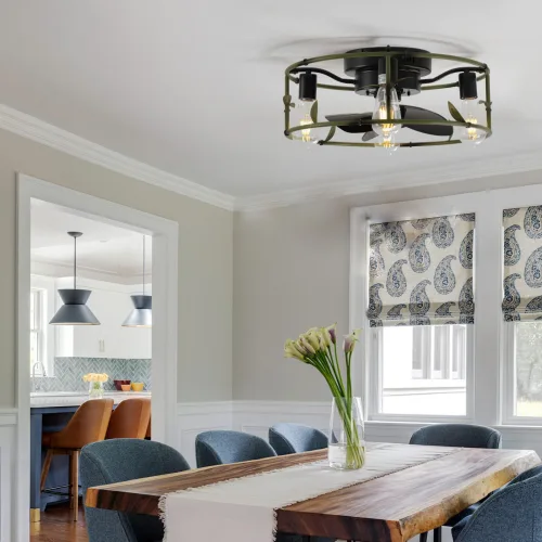 Built-in Ceiling Fan With Light And Remote Control Unavailable Platform- Temu view 3