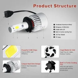 Silver Integrated Car Headlights view 3