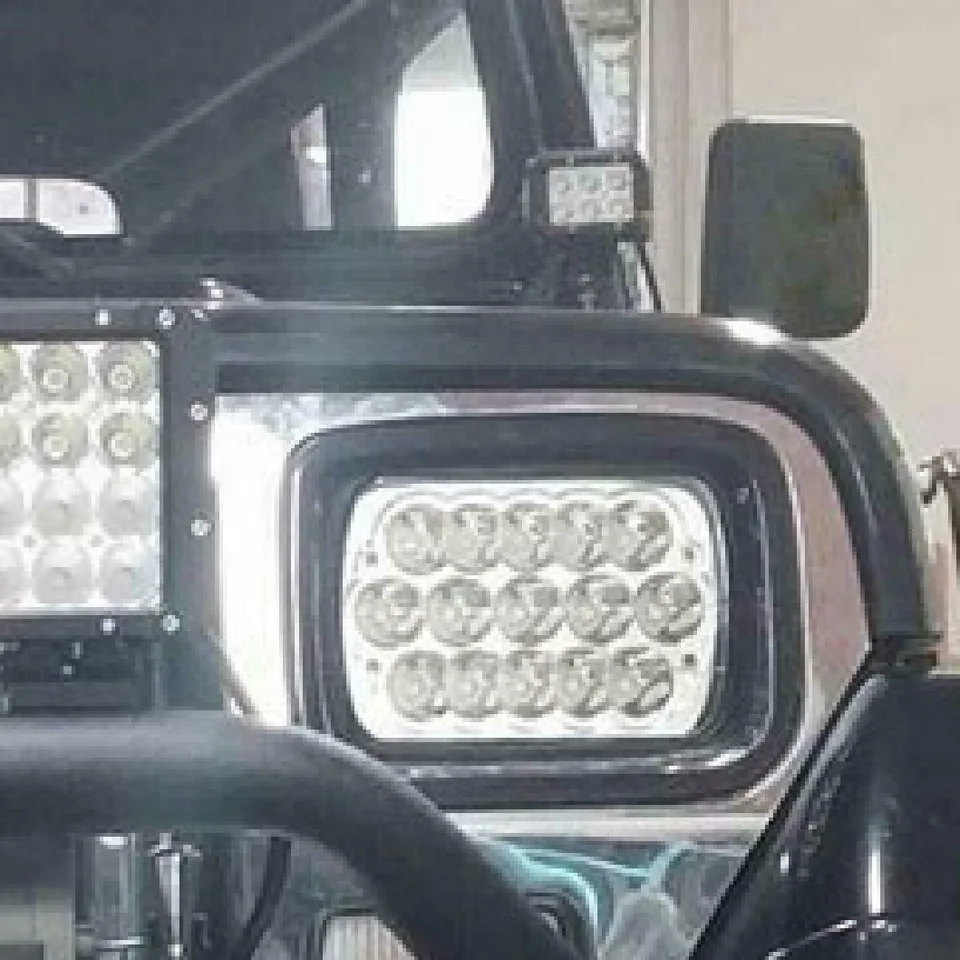 2Pcs 7x6  LED Headlight Headlamp Sealed Beam DRL For Wrangler JK TJ CJ LJ view 4