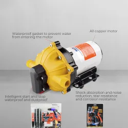 70PSI Deck Washdown  Kit For Boat Caravan Yacht Wash  12V 5GPM view 4