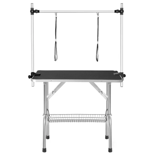 Professional Dog Pet Grooming Table Large Adjustable Heavy Duty Portable With Armrests And Lasso & Grid Tray view 2