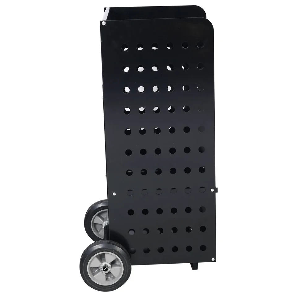Firewood Cart Fireplace Log Rolling Cart Wood Rack Outdoor Rolling Cart view 3