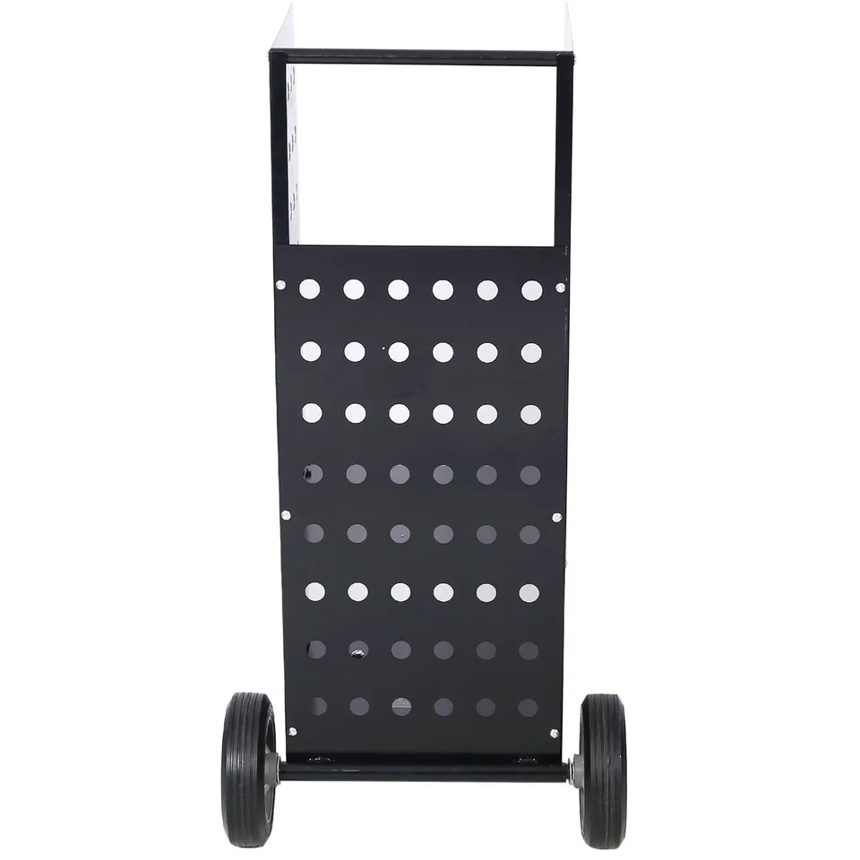 Firewood Cart Fireplace Log Rolling Cart Wood Rack Outdoor Rolling Cart view 2
