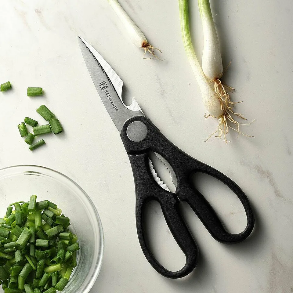 2 Pcs Chef Knife Set Stainless Steel Kitchen Shears Scissor Cutlery Slicing Gift view 2