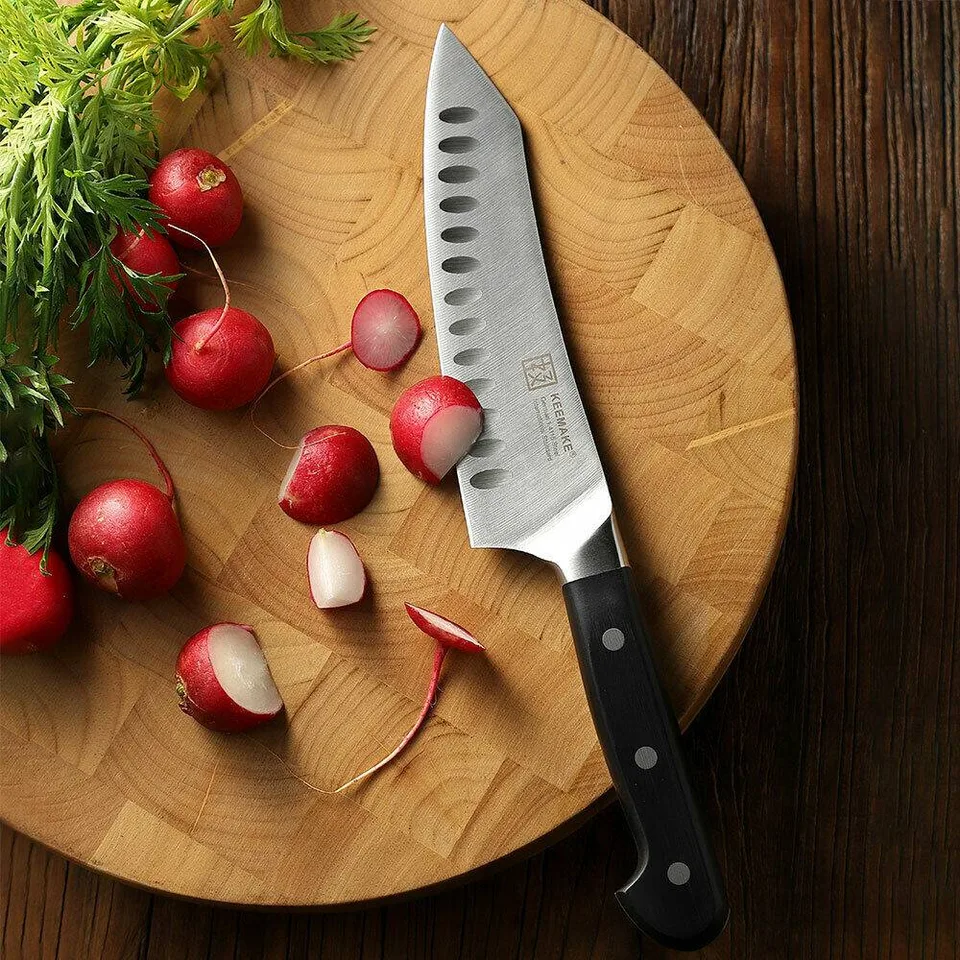 2 Pcs Chef Knife Set Stainless Steel Kitchen Shears Scissor Cutlery Slicing Gift view 4