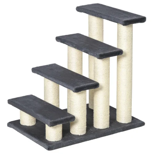 Paw Hut Cat Tree With 4 Steps For High Beds Couch, Cute Stair Shaped Cat Tree For Indoor Cats Or Dogs W Sisal Scratching Post, Climbing view 4