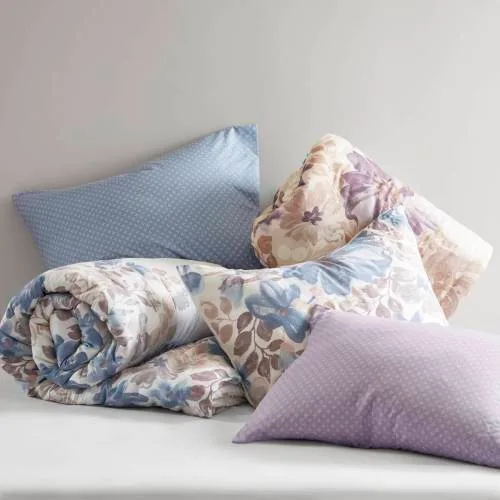 Floral Comforter Set With Bed Sheets Blue Queen view 2