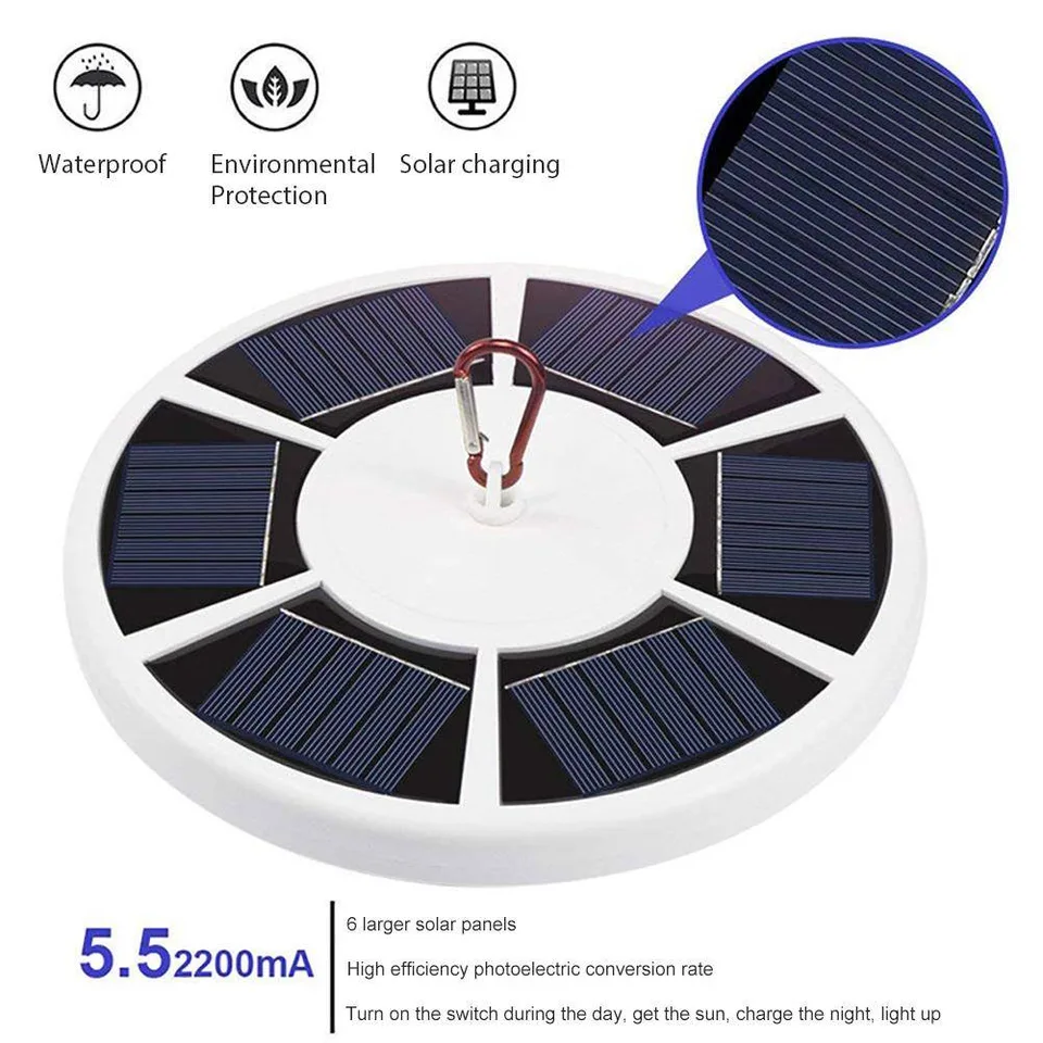 42 LED Solar Flag Pole Light Adjustable Outdoor Camping Tent Light view 3