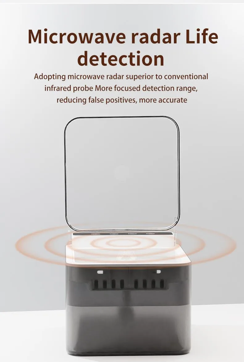 Wireless Charging Battery Driven 304 Stainless Steel Cat Automatic Induction Pet Water Fountain view 2