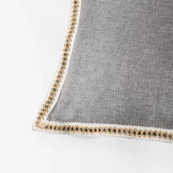 A Set Of Two-piece Retro Linen Trimmed Pillowcases view 3