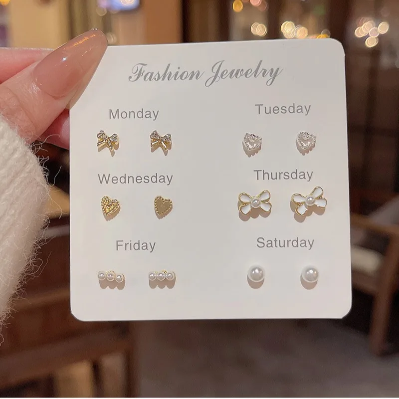 6-piece Set Of High-end And Simple Stud Earrings view 3