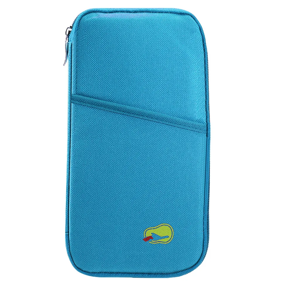 1Pc Travel Passport Wallet 12Cells Ticket ID Credit Card Holder Water Repellent Documents Phone Organizer Zipper Case Business Trip Daily Use view 3