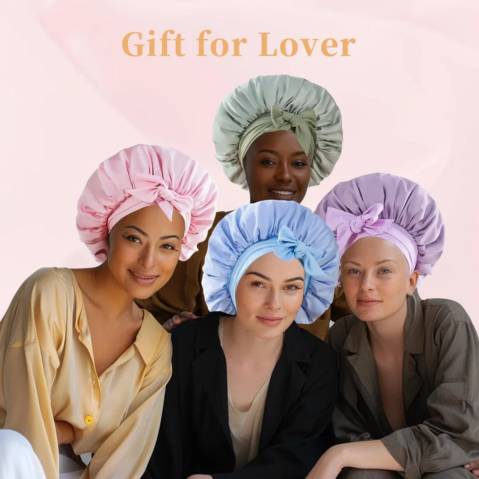 Silk Bonnet, Satin Hair Bonnet For Sleeping For Wavy Curly Natural Hair