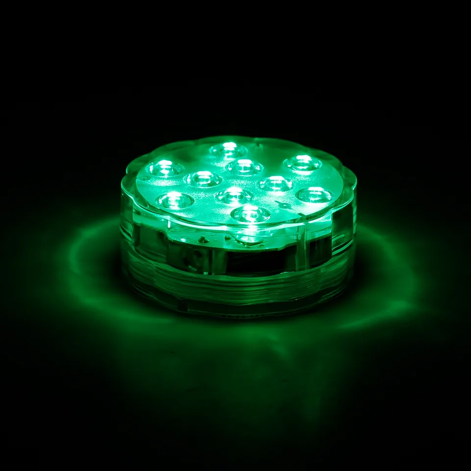 4 Pcs RGB Swimming Pool Lights With Remote Control IP68 Waterproof Battery Operated Submersible 16 Modes For Pond Bathtub Hot Tub Party view 4