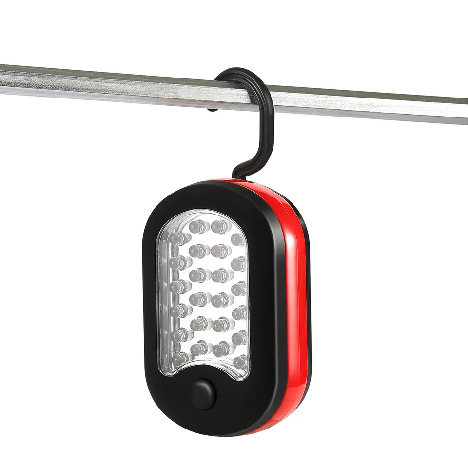1Pc Magnetic LED Work Light With Hook Compact Flashlight For Camping Hiking Emergency