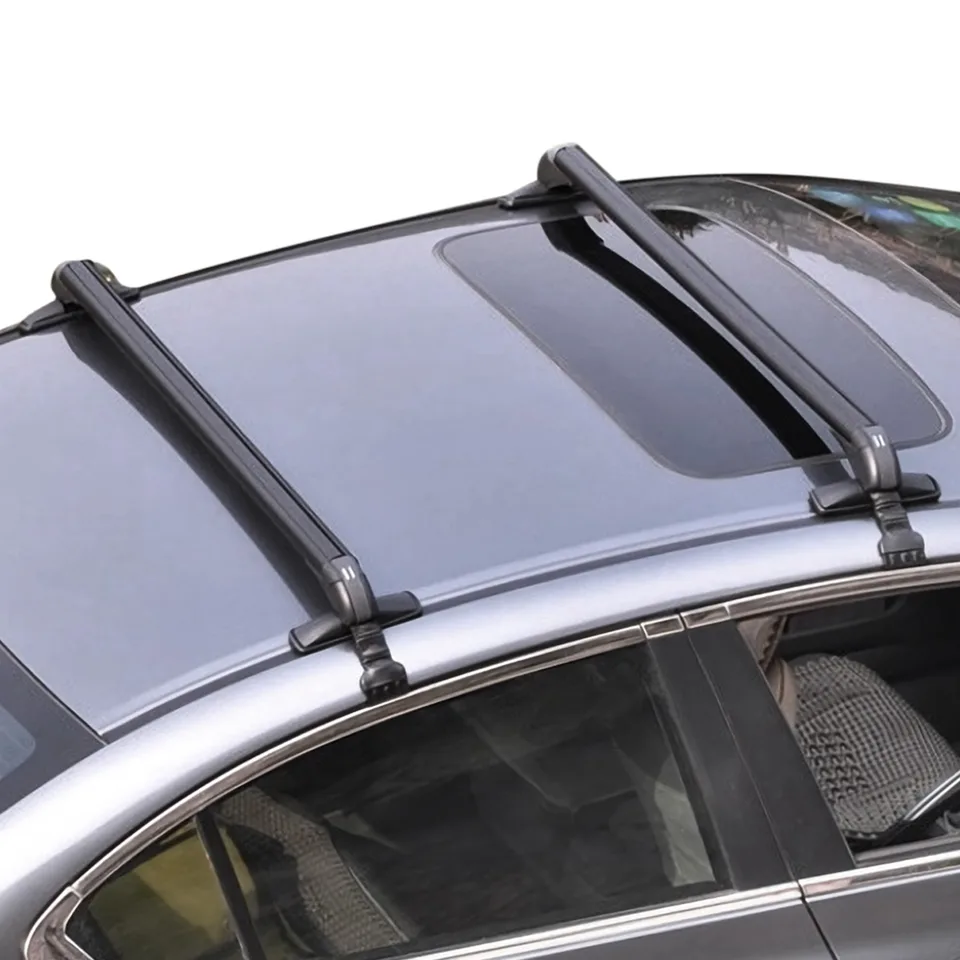 2PCS Universal 110cm 43-inch Car Roof Rack Cross Bar With Anti-Theft Lock Adjustable Window Frame For Bike Kayak Cargo Luggage view 2