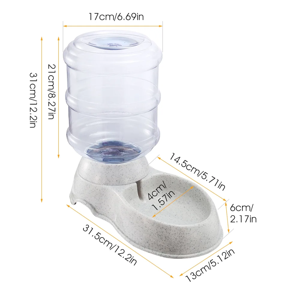 3.5L 1 Gal Pet Water Dispenser Self-Dispensing Gravity Pets Water Feeder Automatic Pet Waterer Cat Dog view 4