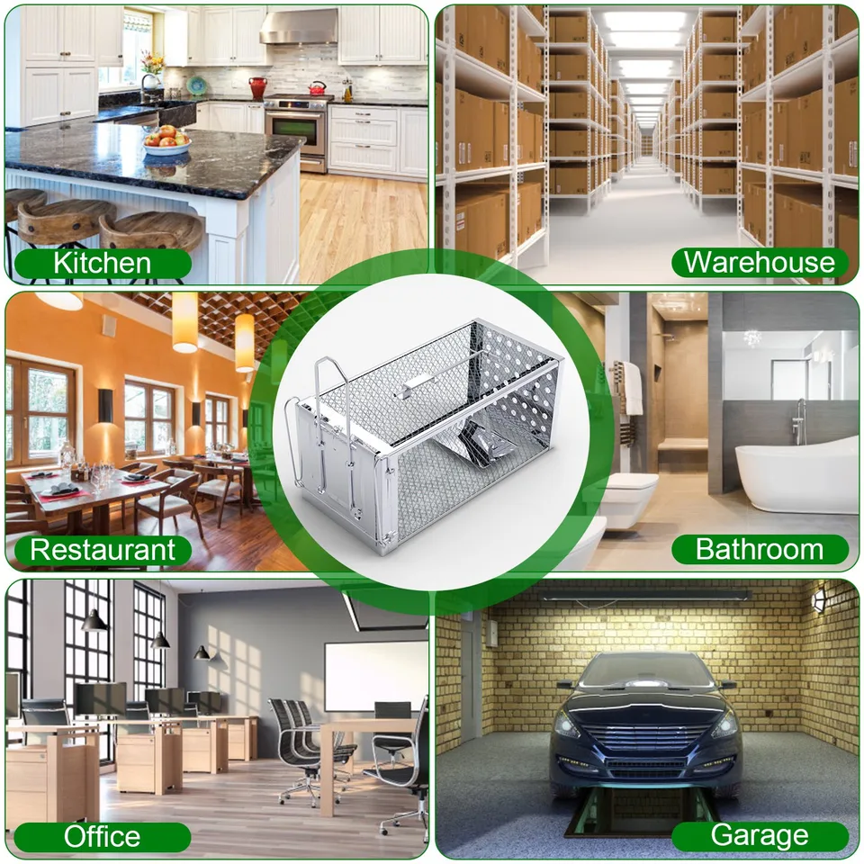 1 Pc Single Door Rat Trap Cage Humane Rodent Trap Mouse Trap Indoor Outdoor For Small Rodents Mice Voles Hamsters view 2