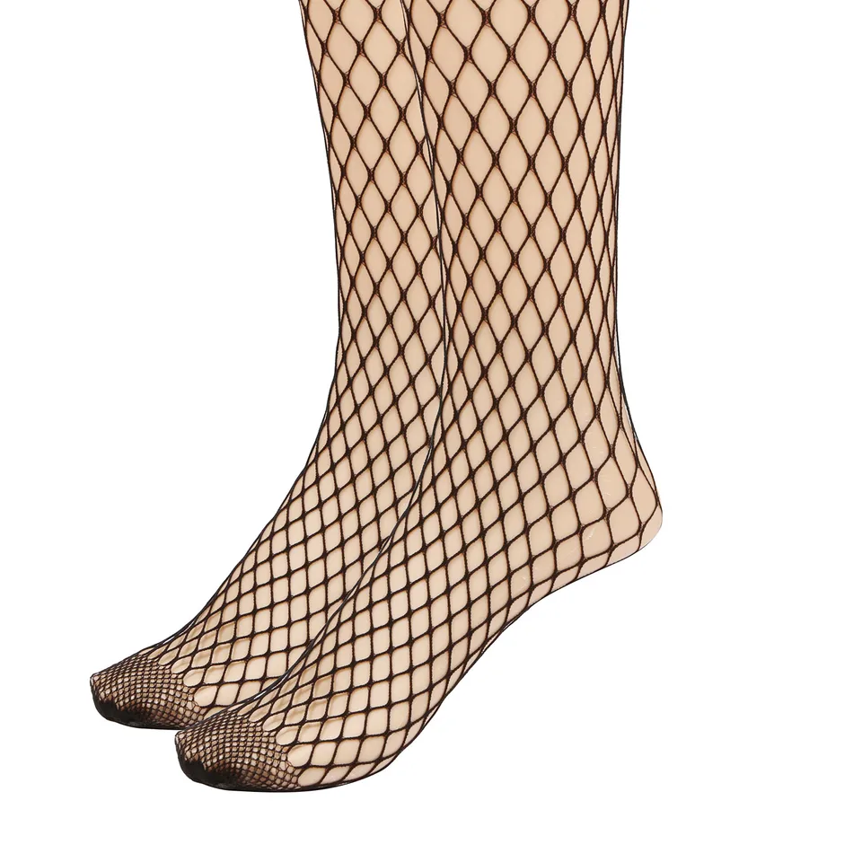 1Pc Women Fishnet Tights Sexy High Waist Fishnet Pantyhose Stretchy Mesh Hollow Out Tights Stockings With Medium Large Hole Choices view 2