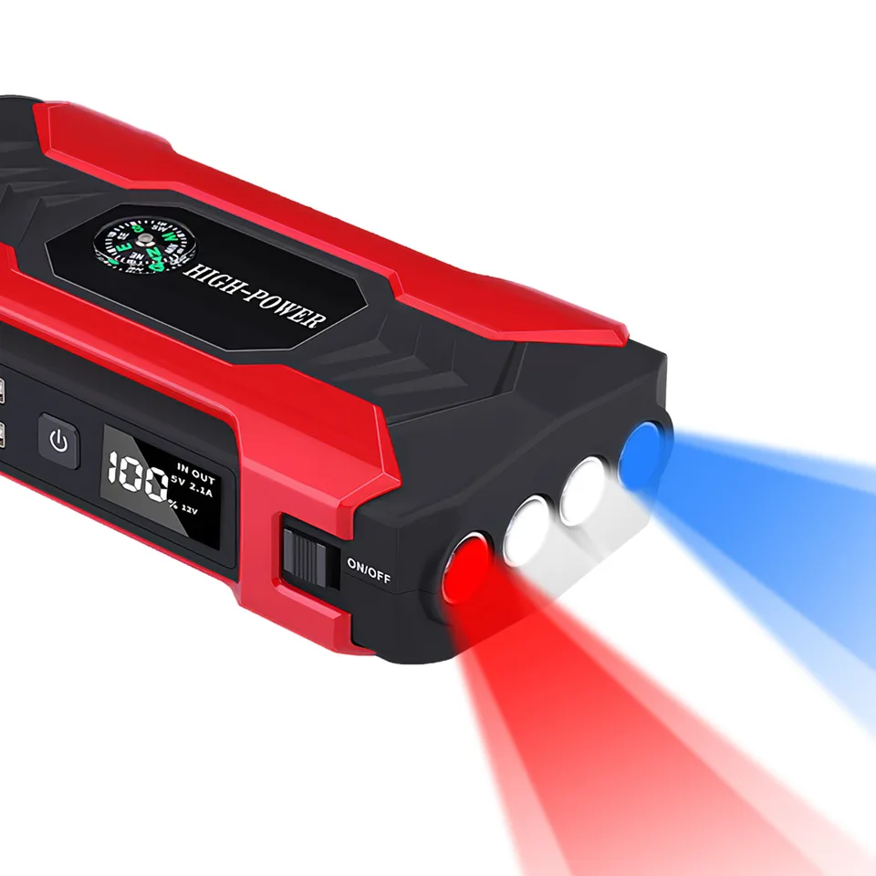 Ansicht 13 von Car Jump Starter Booster 800A Peak 28000m Ah 12V Battery Charger Up To 6.0L Gas Or 3.0L Diesel Engine With LCD Screen 4 Modes LED Flashlight