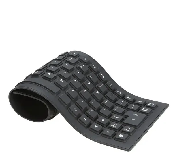 Waterproof Silicone Keyboard Foldable Flexible USB Dustproof DirtProof Full Size view 4