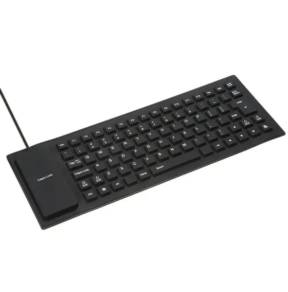 Waterproof Silicone Keyboard Foldable Flexible USB Dustproof DirtProof Full Size view 3