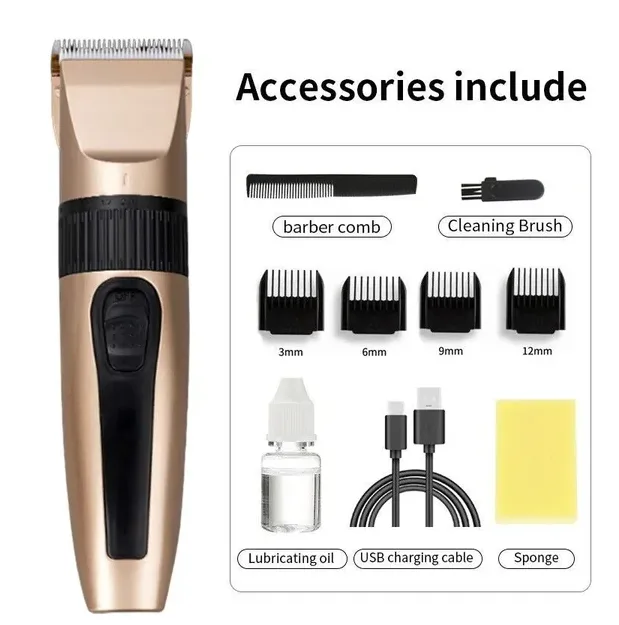 Professional Hair Clippers Trimmer Mens Barber Hair Cutting Kit Machine Cordless view 2