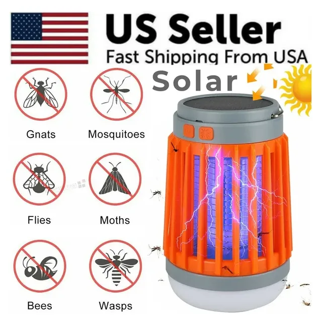 Solar USB Mosquito Killer Light Electronic Fly Bug Insect Zapper Trap Pest Lamp view 2