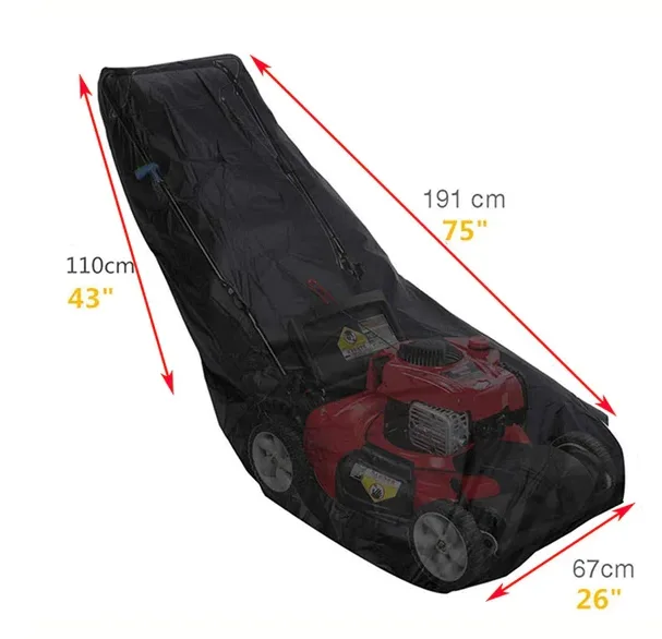Waterproof Lawn Mower Cover Heavy Duty UV Protector For Push Mower Universal Fit view 2
