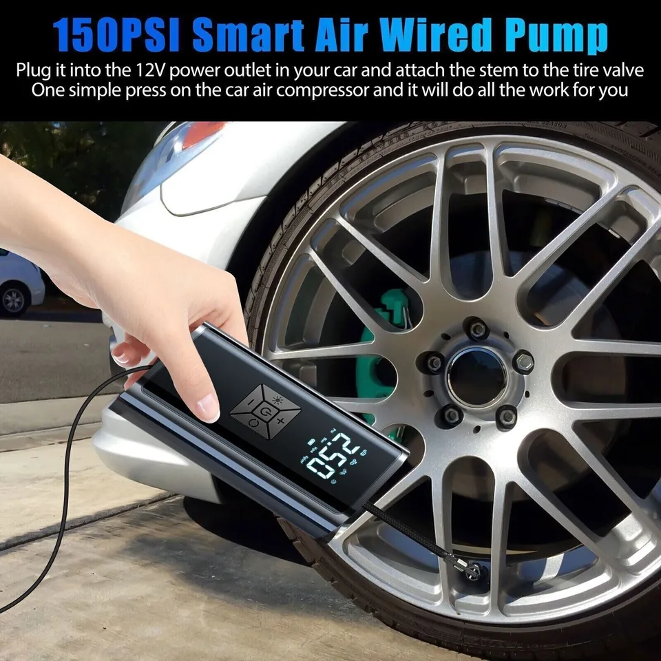 150 PSI Tire Inflator Car Air Compressor Electric Portable Auto 12V Air view 2