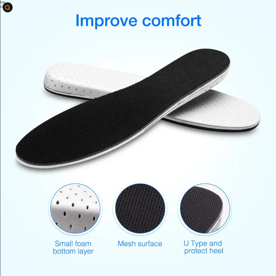 Men Women Invisible Height Increase Insoles Heel Lift Taller Shoe Inserts Pad US view 3