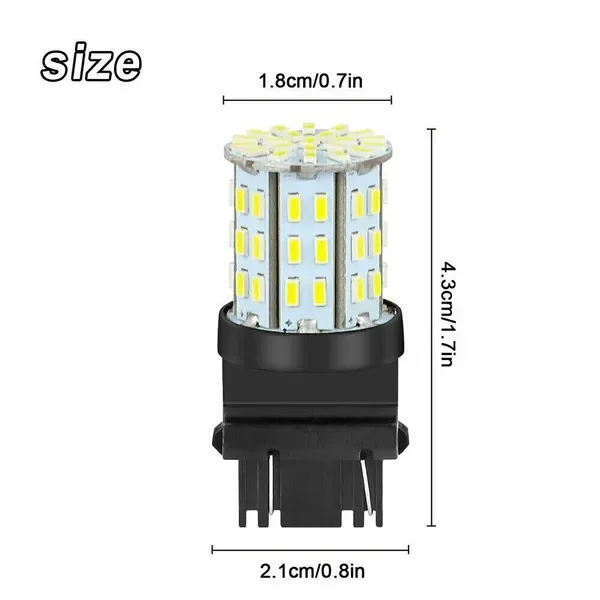 4X 3157 3156 64SMD LED Reverse Tail Brake Turn Signal DRL Light Bulb 6000K White view 4