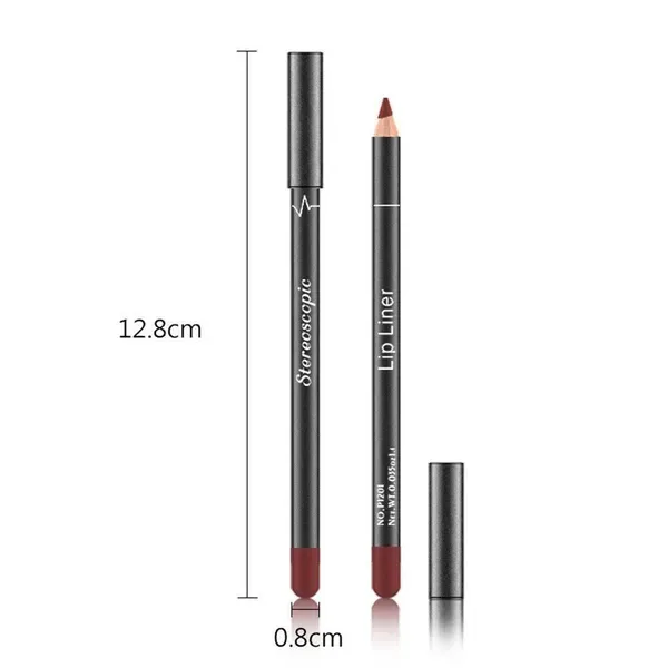 12Pcs Women Waterproof Lipstick Long Lasting Matte Lip Liner Pencil Lip Pen Set view 4